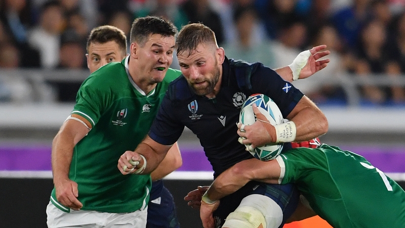 Barclay in action against Ireland at last year's World Cup