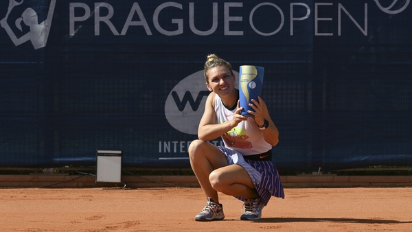 Simon Halep won her first title in Prague on Sunday