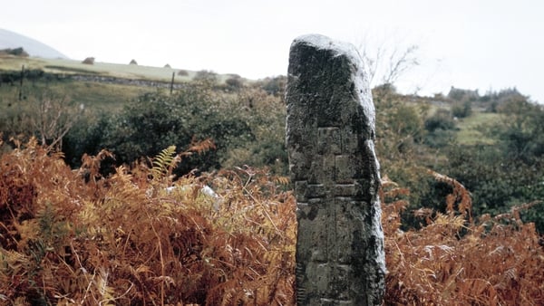 A cross-inscribed ogham stone in Dromkeare, Co.Kerry. Photo: CM Dixon/Print Collector/Getty Images