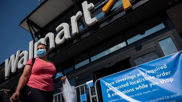 Walmart said that sales at US stores open at least a year rose 6%