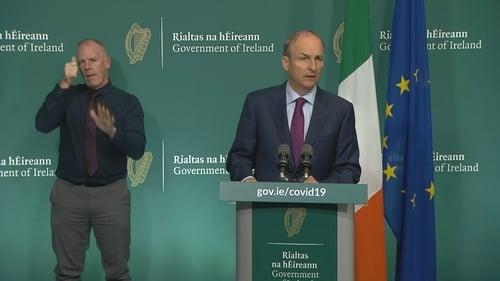 Micheál Martin announced the new restrictions at a post-Cabinet press briefing