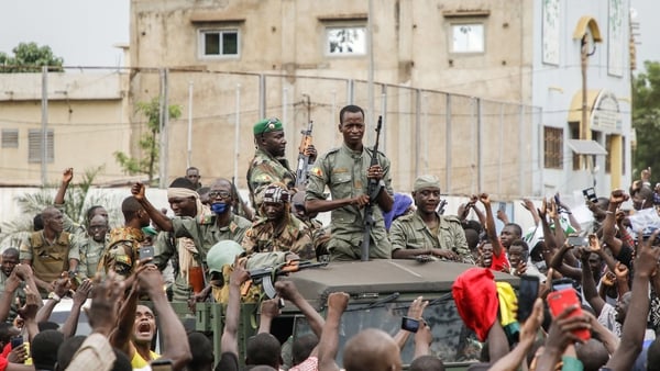 Malian Armed Forces at Independence Square in Bamako, Mali