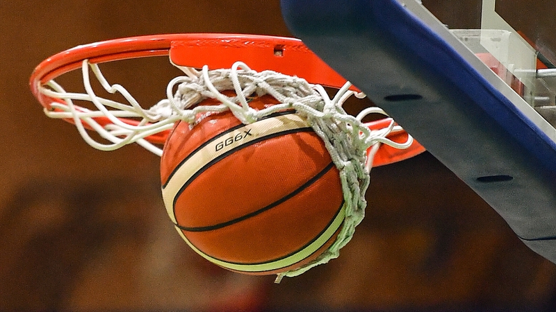 Basketball through hoop