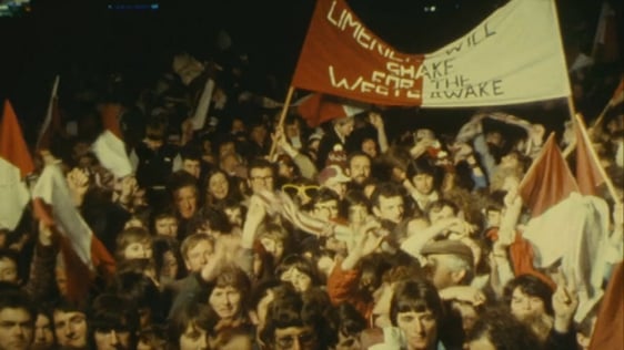 Supporters of Galway hurling team in 1980.