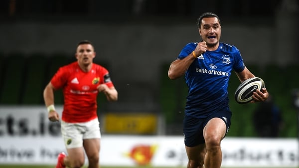 Lowe scores Leinster's third try on the night