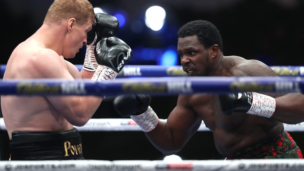 Dillian Whyte's hopes of a world title fight with Tyson Fury were shattered. Credit: Mark Robinson/Matchroom Boxing
