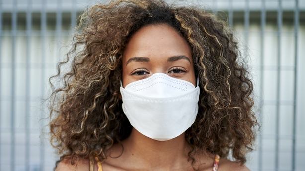 woman wearing mask