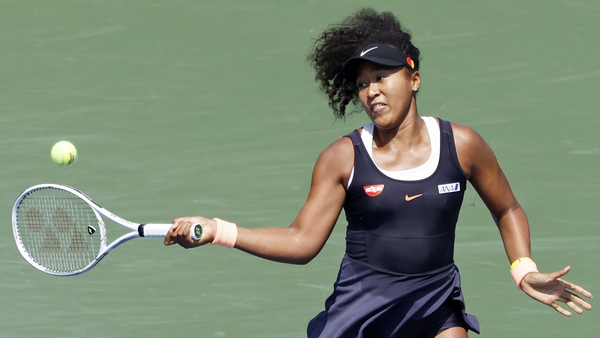 Naomi Osaka in action during the semi-finals