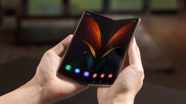 The Galaxy Z Fold 2's screen extends to 7.6 inches when unfolded