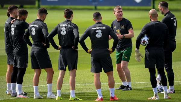 Stephen Kenny working with his squad for the first time this week