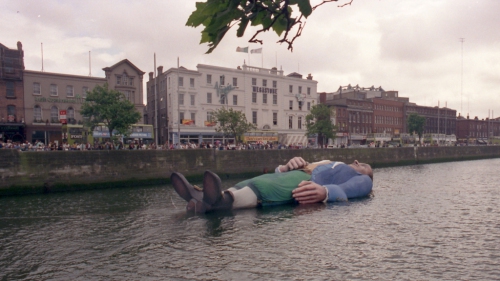 Gulliver at rest in the Liffey in 1988 as part of Dublin's Millennium celebrations. Photo: Dublin City Photographic Collection, Dublin City Council