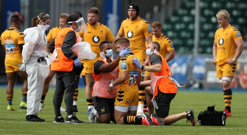 Charlie Atkinson was knocked out by the dangerous challenge