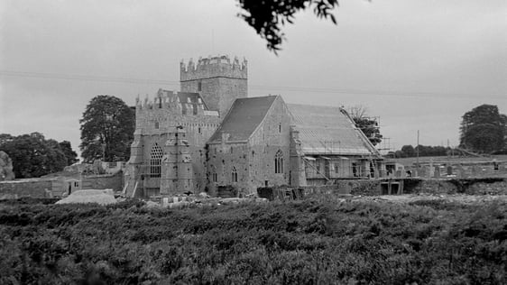 Holy Cross Abbey under reconstruction, 1975
