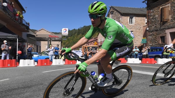 Sam Bennett earned the right to wear the green jersey for two days during this year's race