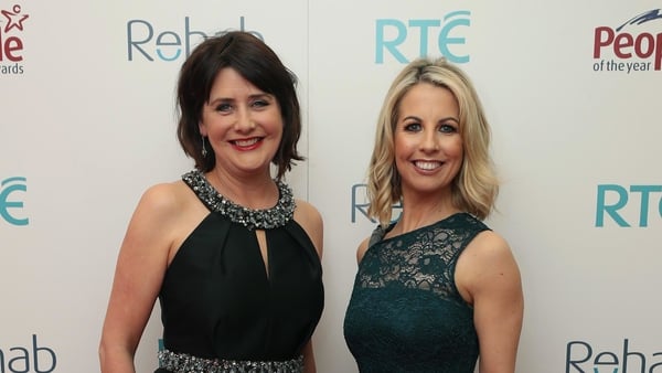 Keelin Shanley and Caitriona Perry, pictured at the 43rd Rehab People of the Year Awards in 2018.