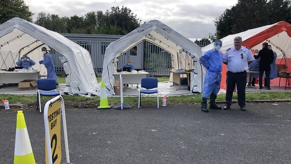 A temporary test centre in Limerick which was set up in September (file pic)