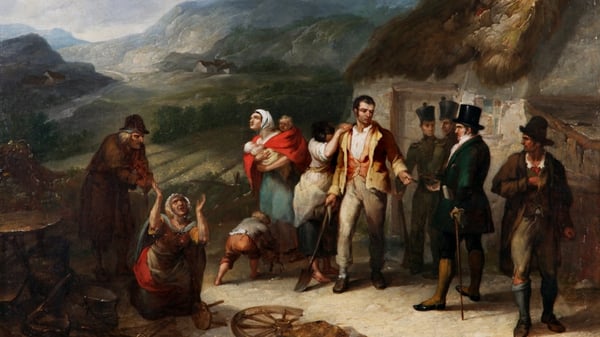Daniel Macdonald's painting The Eviction, 1850. Collection Crawford Art Gallery Cork