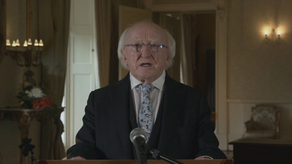 Michael D Higgins said defeating the virus requires 'positive commitments from us all'