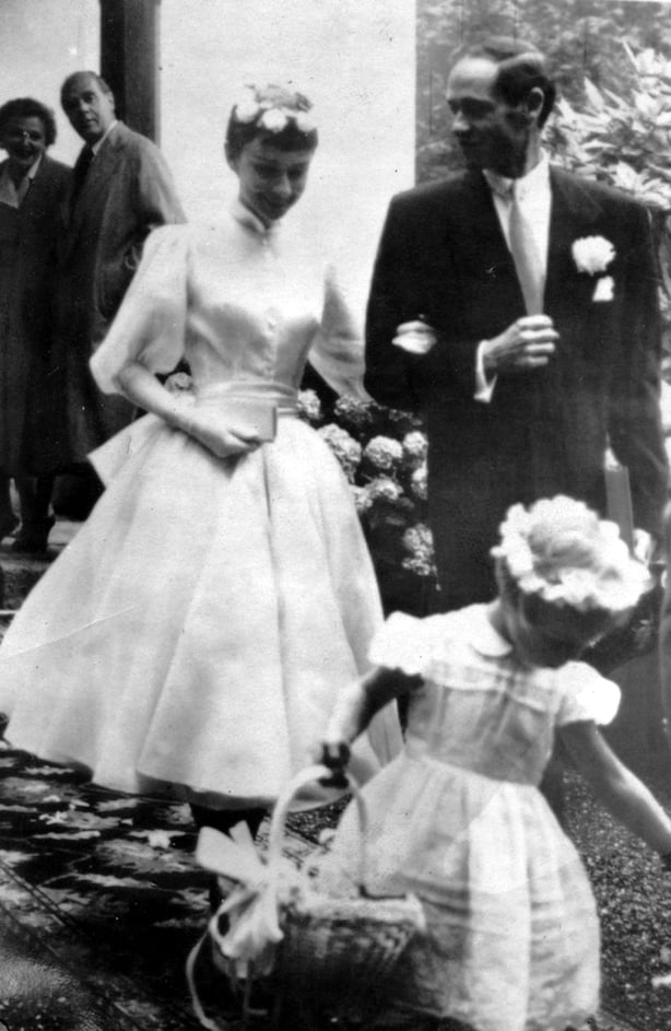 Audrey Hepburn and Mel Ferrer 1954 wedding