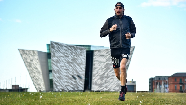 Stephen Scullion on a training run in Belfast earlier this year