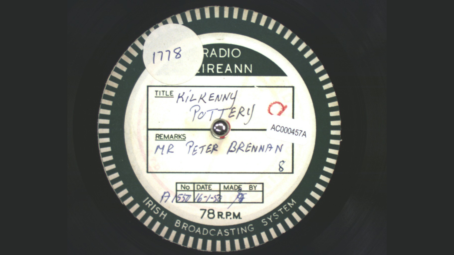 RTÉ Archives Collections Kilkenny Pottery Potter