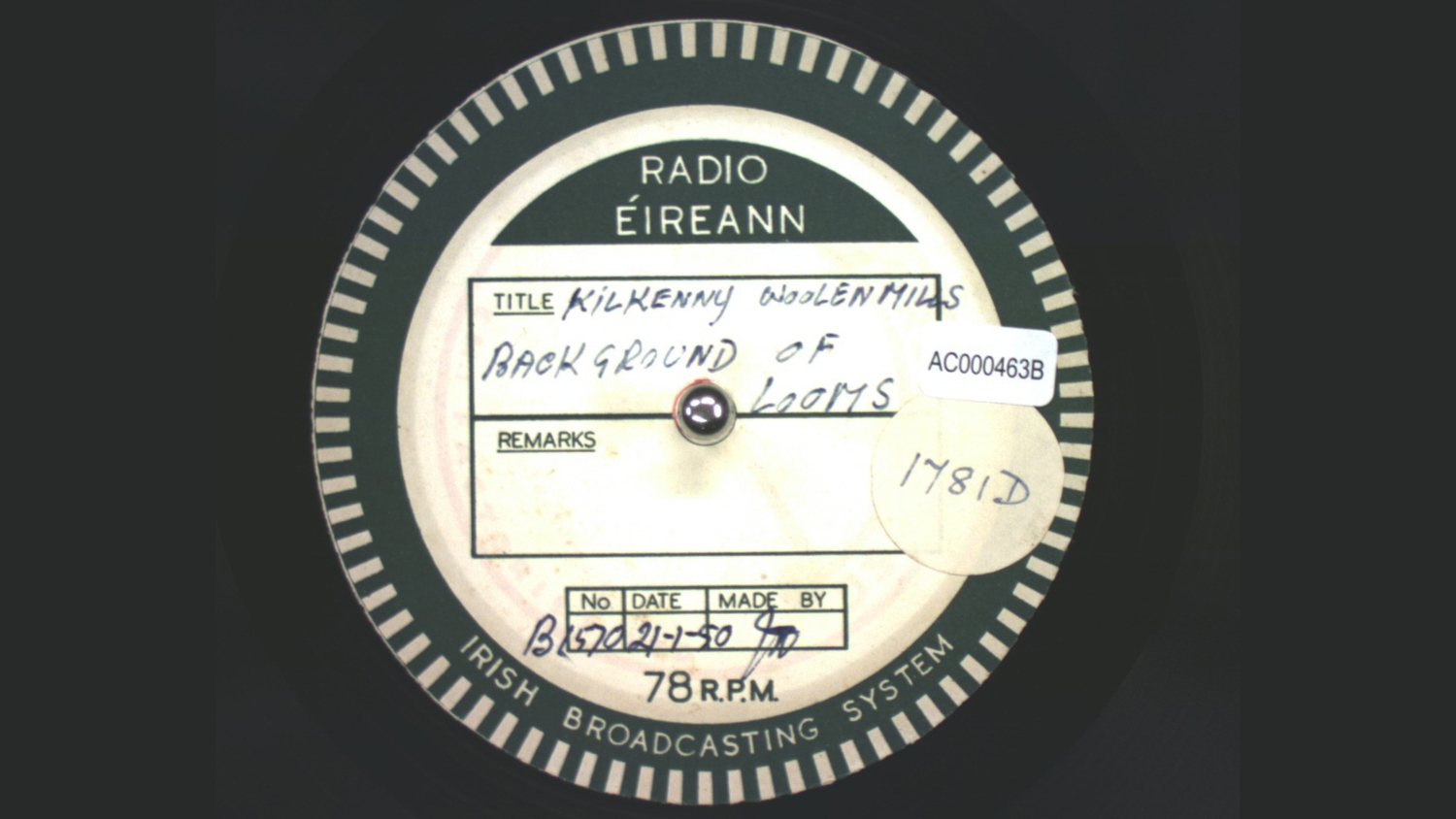 RTÉ Archives Collections Kilkenny Woolen Mills Looms