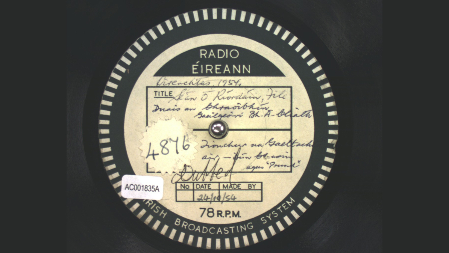 RTÉ Archives | Collections | Oireachtas : Seán Ó Ríordáin