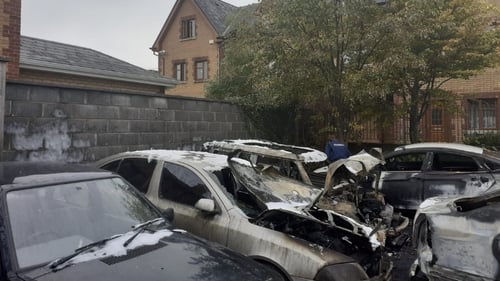 Five cars have been burned out following the fire