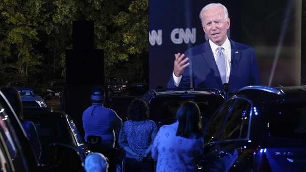 Joe Biden spent much of the evening attacking Donald Trump for his handling of the pandemic