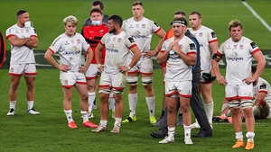 Ulster players dejected following the full-time whistle at Stade Ernest Wallon