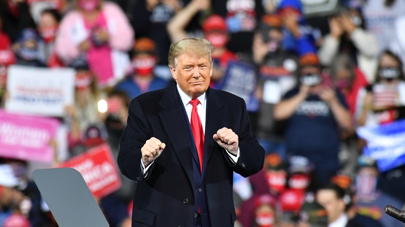 Donald Trump was addressing a rally in Fayetteville, North Carolina yesterday