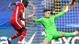 Kepa (R) was blocked down by Sadio Mane for Liverpool's second goal