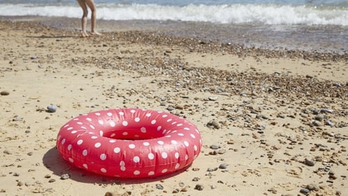 The use of inflatable rings, flamingos, beds and other items have become popular on Irish beaches as people holidayed at home due to Covid-19