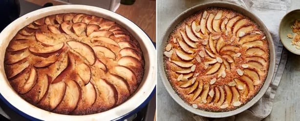 Ella's pudding (l), and Mary Berry's (r) (Ella Walker/Laura Edwards/PA)