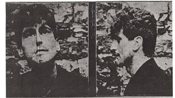 Ernie O'Malley's 1916 mugshot