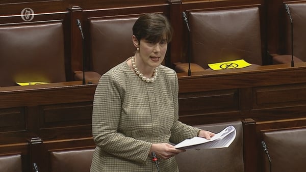 Norma Foley speaking in the Dáil this evening