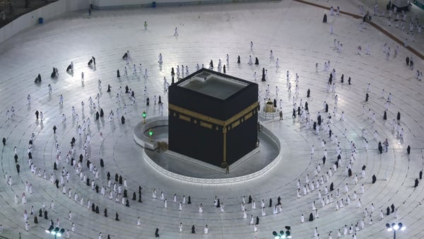 Muslims at the the Kaaba in the Grand Mosque in Mecca. Photo: Getty Images