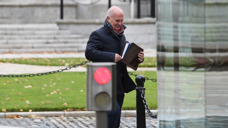 Dr Tony Holohan pictured as he left Government Buildings this afternoon