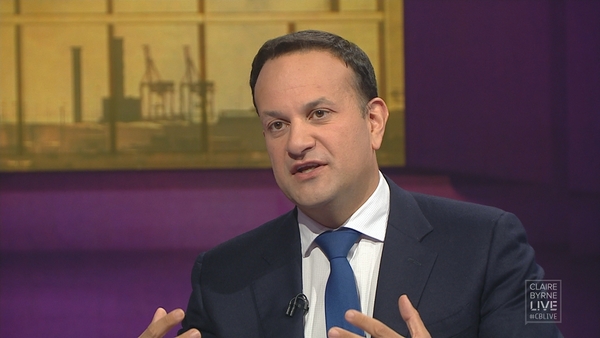 Tánaiste Leo Varadkar speaking on Claire Byrne Live