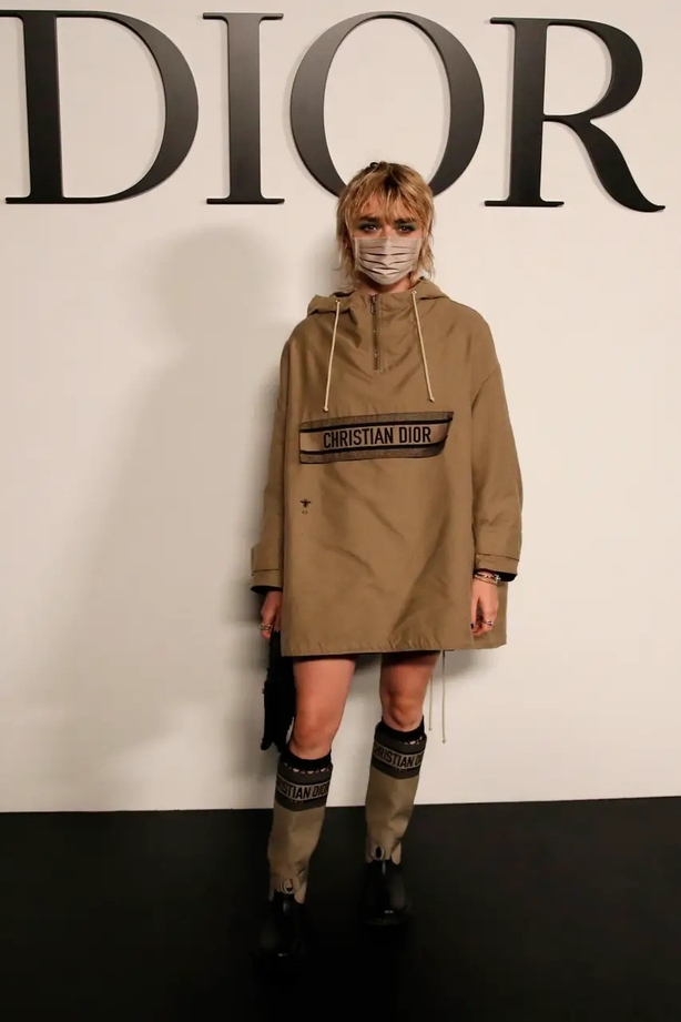 British actress Maisie Williams poses before Dior's Spring-Summer 2021 fashion collection (Francois Mori/AP)