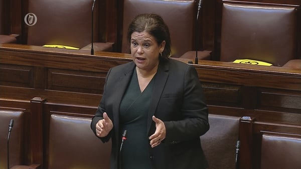 Sinn Féin leader Mary Lou McDonald questioned the Taoiseach