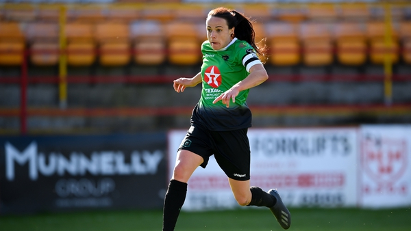 Áine O'Gorman scored twice for Peamount United in their 3-2 win over DLR Waves