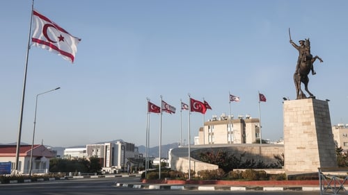 The National Sovereignty Monument in the northern part of Nicosia in the self-proclaimed Turkish Republic of Northern Cyprus