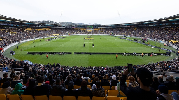 A near-capacity 31,000 crowd turned up at Sky Stadium in Wellington