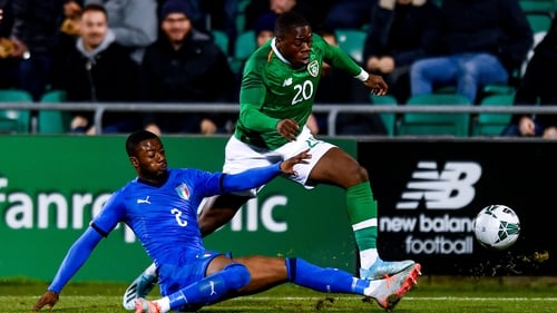 Obafemi in action during the reverse fixture last year