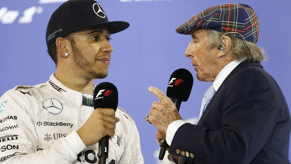 Jackie Stewart (right) says it is difficult to compare Lewis Hamilton with drivers from different eras