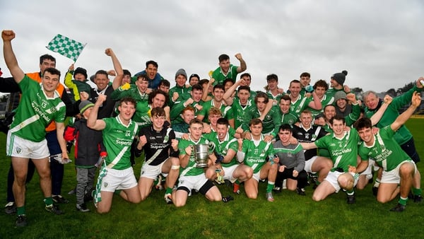 Moycullen players after their maiden county triumph