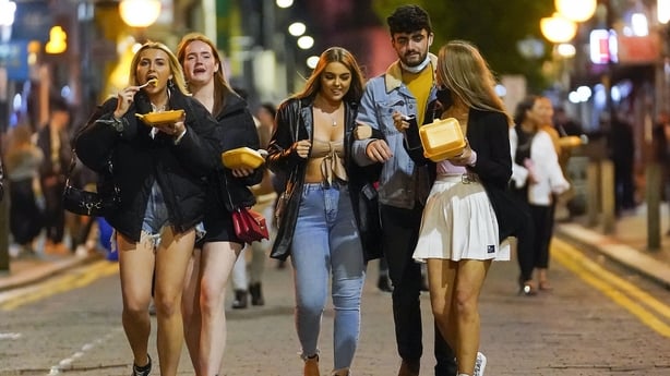 Groups enjoyed their last night out yesterday before pubs and clubs were closed due to new Tier 3 restrictions