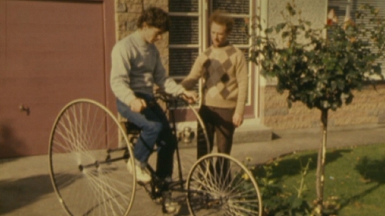 Ultan Guilfoyle on a Quadrant Tricycle with Peter Matthews (1980)