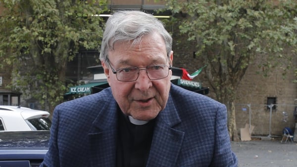 Former Vatican treasurer George Pell pictured arriving at his residence in Rome last month